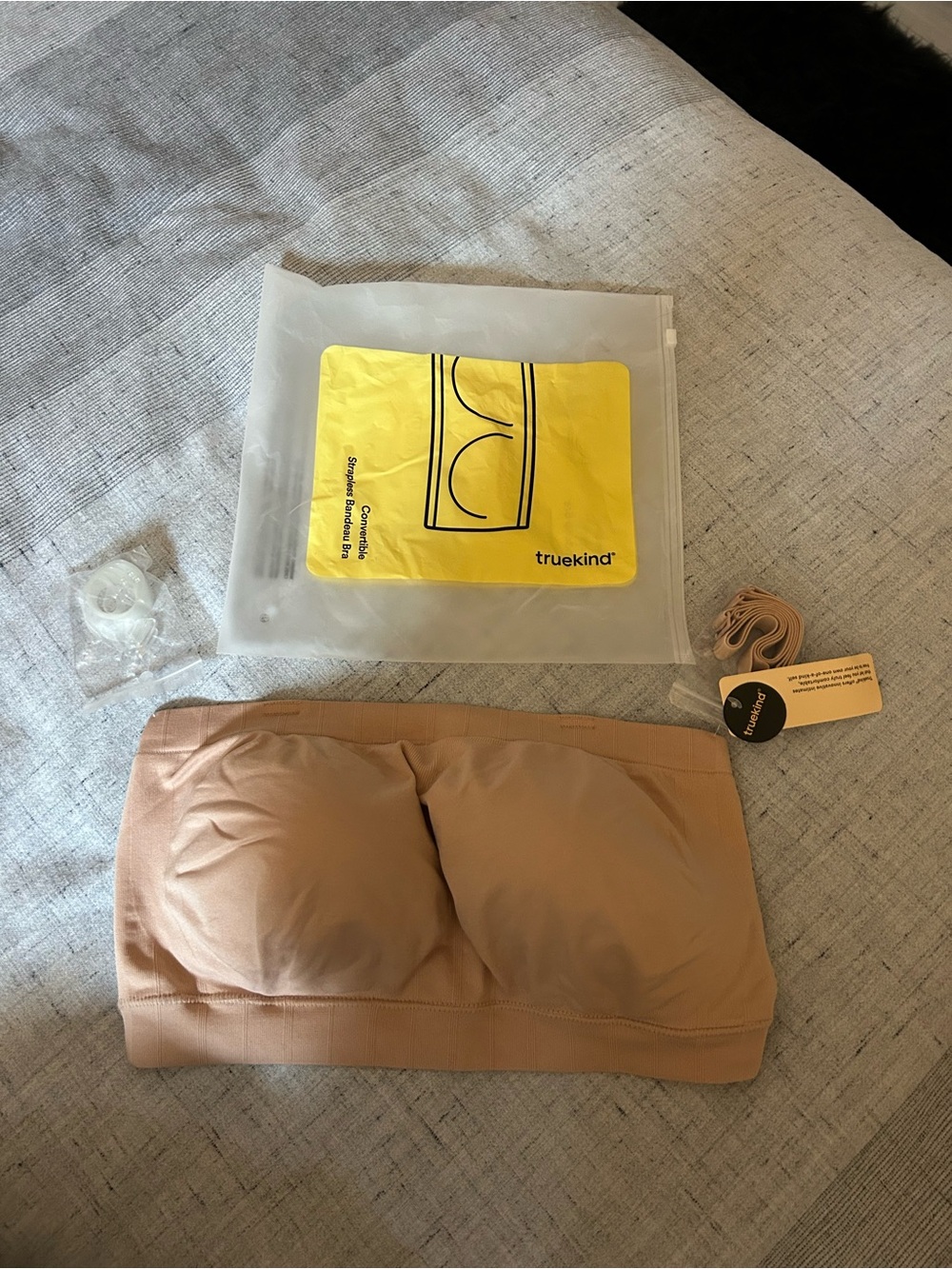 Truekind Strapless Bandeau Bra in Nude